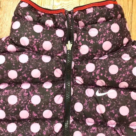 Nike Puffer Vest reversible EUC L camo polka dots - Picture 7 of 8